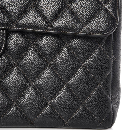 Chanel Caviar Quilted Jumbo Single Flap Black 14 of 17