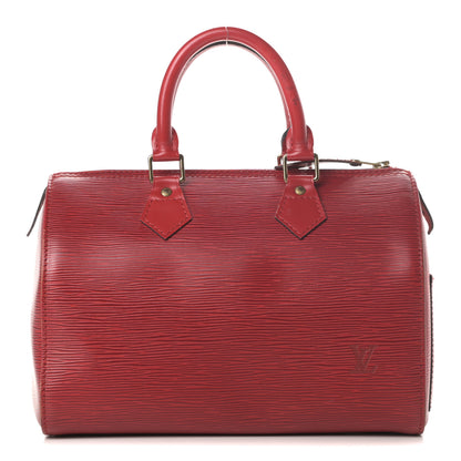 Louis Vuitton Epi Speedy 25 Castillan Red 1 of 17