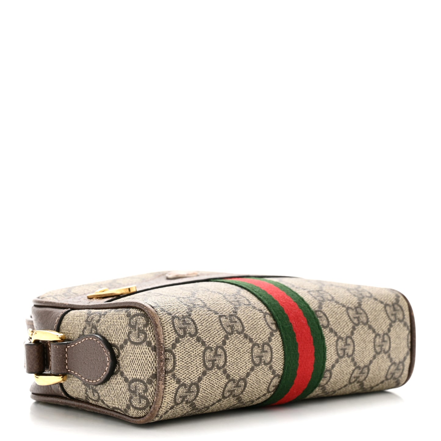 GG Supreme Monogram Web Mini Ophidia Shoulder Bag Brown