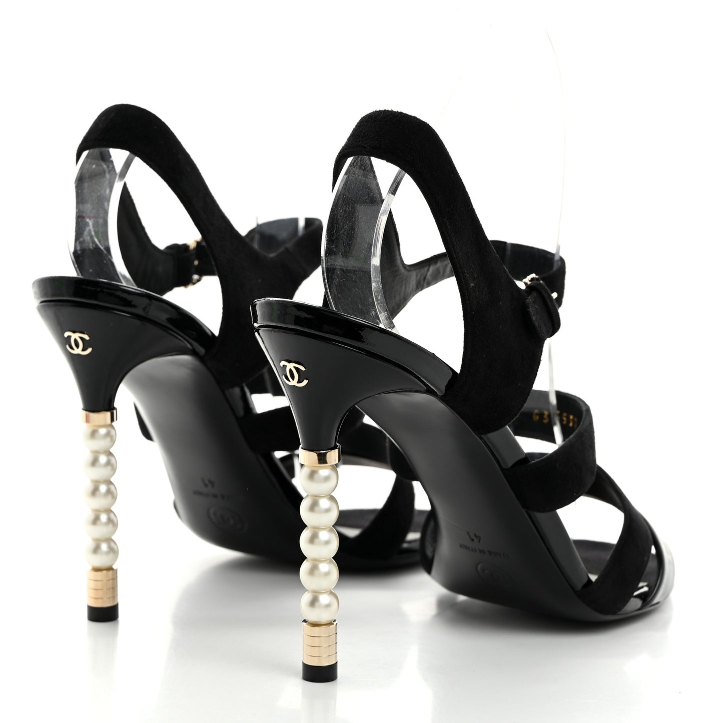 Kid Suede Pearl Sandals 41 Black