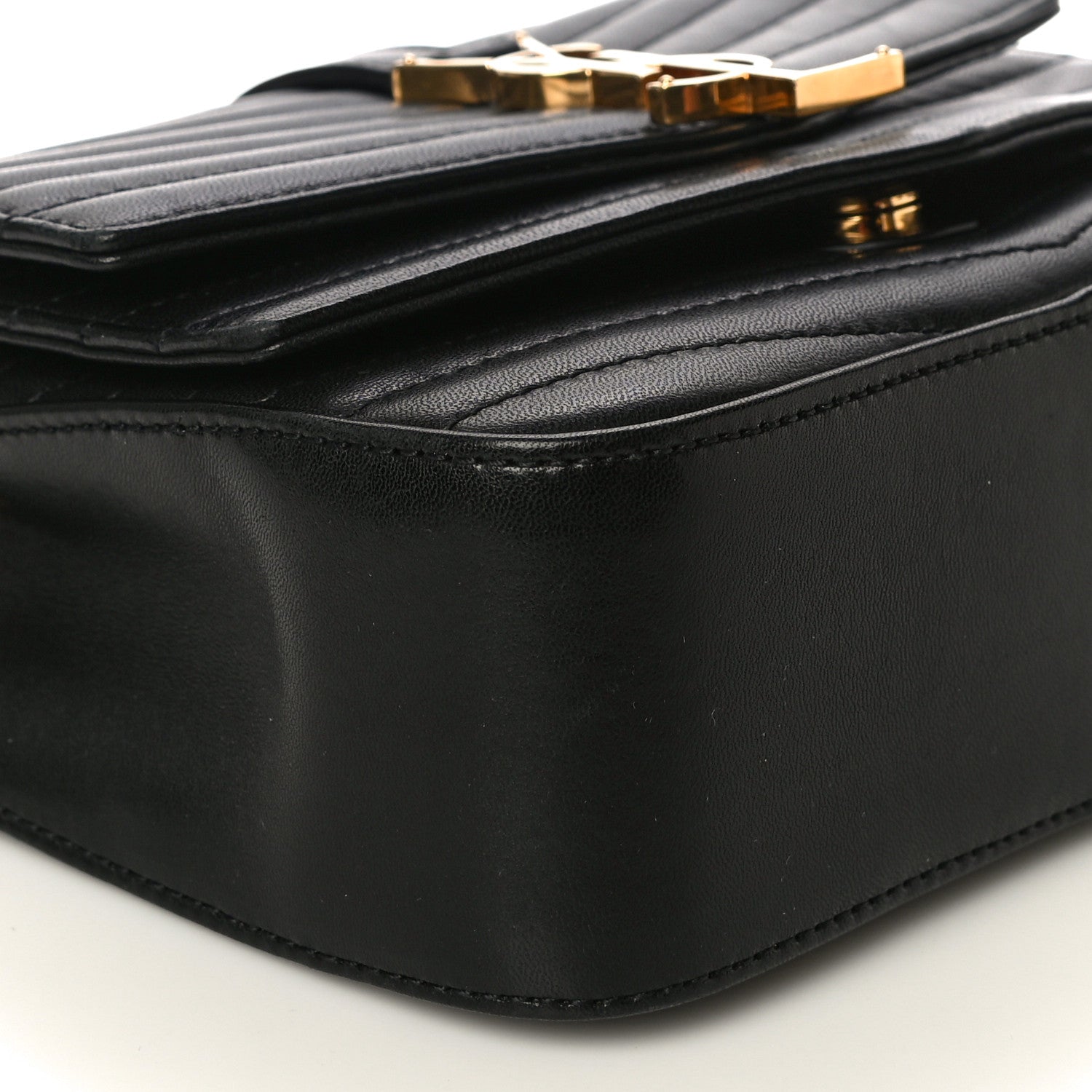 Saint Laurent Lambskin Matelasse Chevron Monogram Small Sulpice Bag Black 9 of 11