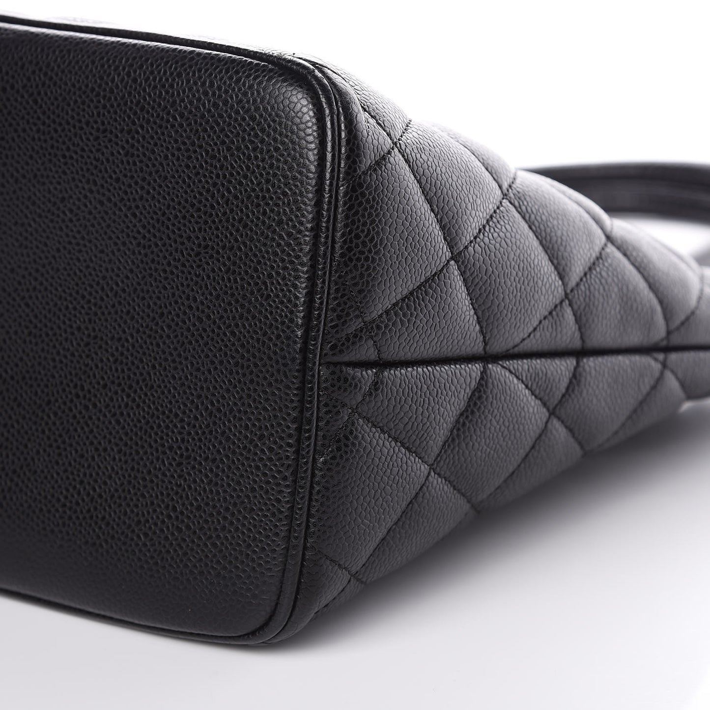 Caviar Quilted Medallion Tote Black