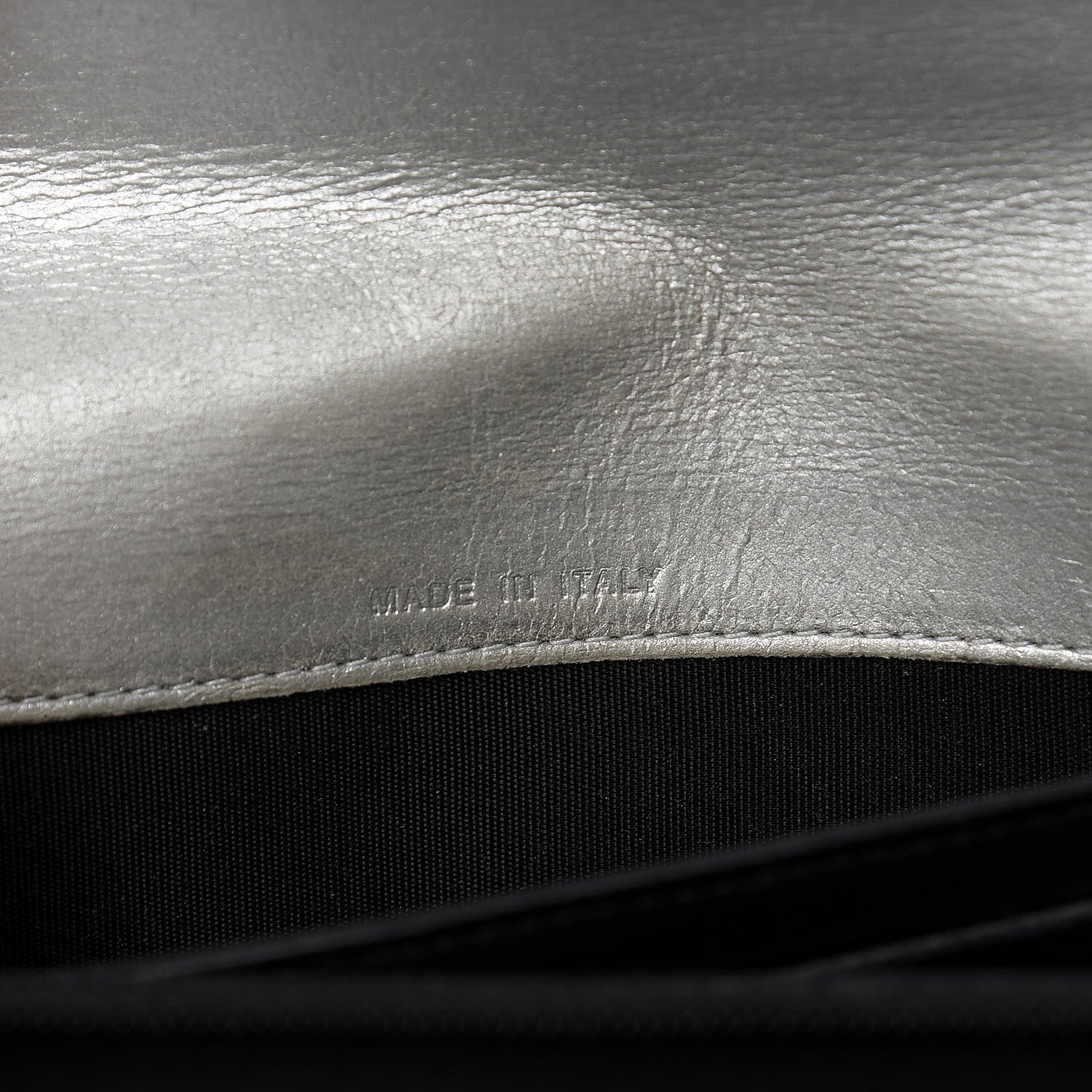 Chanel Lambskin Large CC Flap Wallet Silver 7 of 22