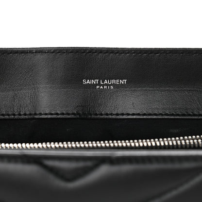 Saint Laurent Calfskin Y Quilted Monogram Large Loulou Chain Satchel Black 6 of 16