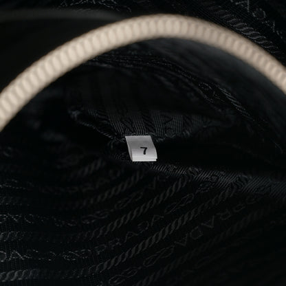 Prada Tessuto Nylon Saffiano Shopping Tote Black 7 of 10