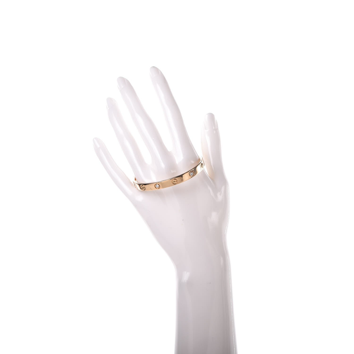 Cartier 18K Yellow Gold 6 Diamond LOVE Bracelet 17 2 of 4