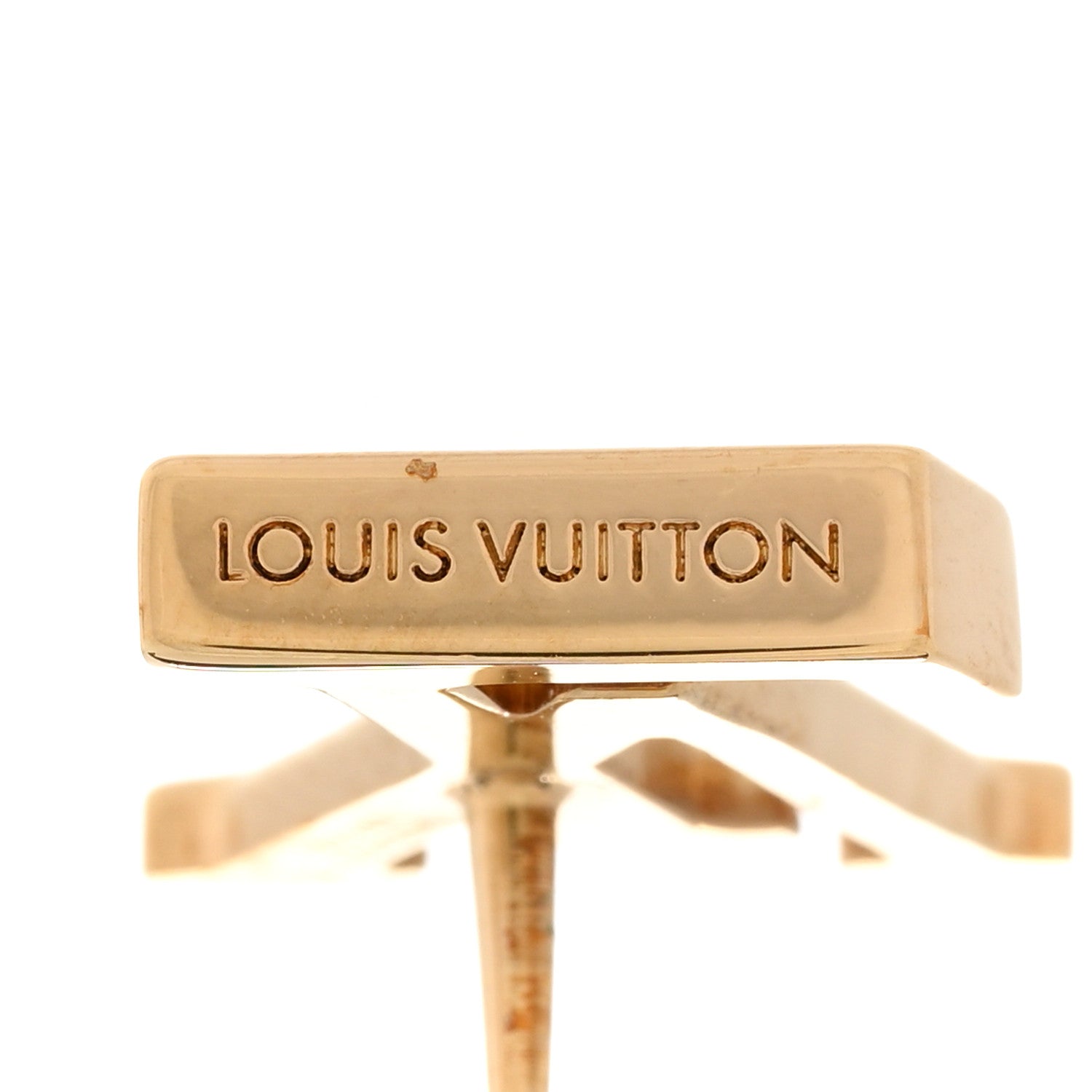 Louis Vuitton Metal LV Iconic Earrings Gold 4 of 6