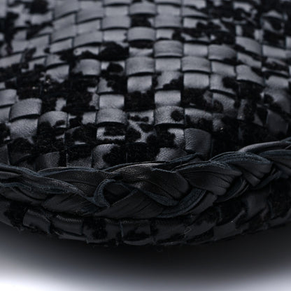 Bottega Veneta Nappa Intrecciato Velvet Embellished Medium Veneta Hobo Black 7 of 8