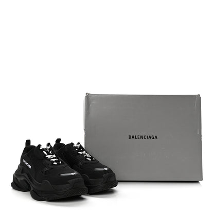 Balenciaga Fabric Mesh Womens Triple S Sneakers 37 Black 8 of 8