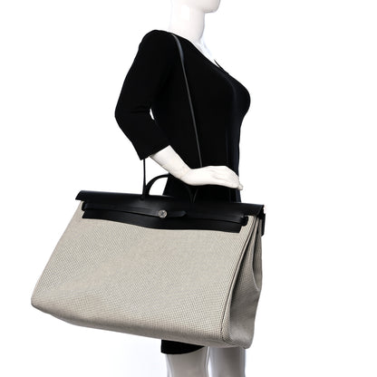 Hermes Criss Viking Vache Hunter Herbag Cabin Zip Retourne 50 Ecru Black 2 of 14
