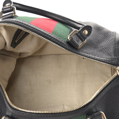 Gucci Calfskin Vintage Web Medium Boston Black 5 of 17