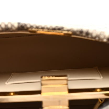 Fendi Snakeskin Shiny Nappa Mini Peekaboo Iconic Satchel Daisy Roccia Camelia 6 of 9