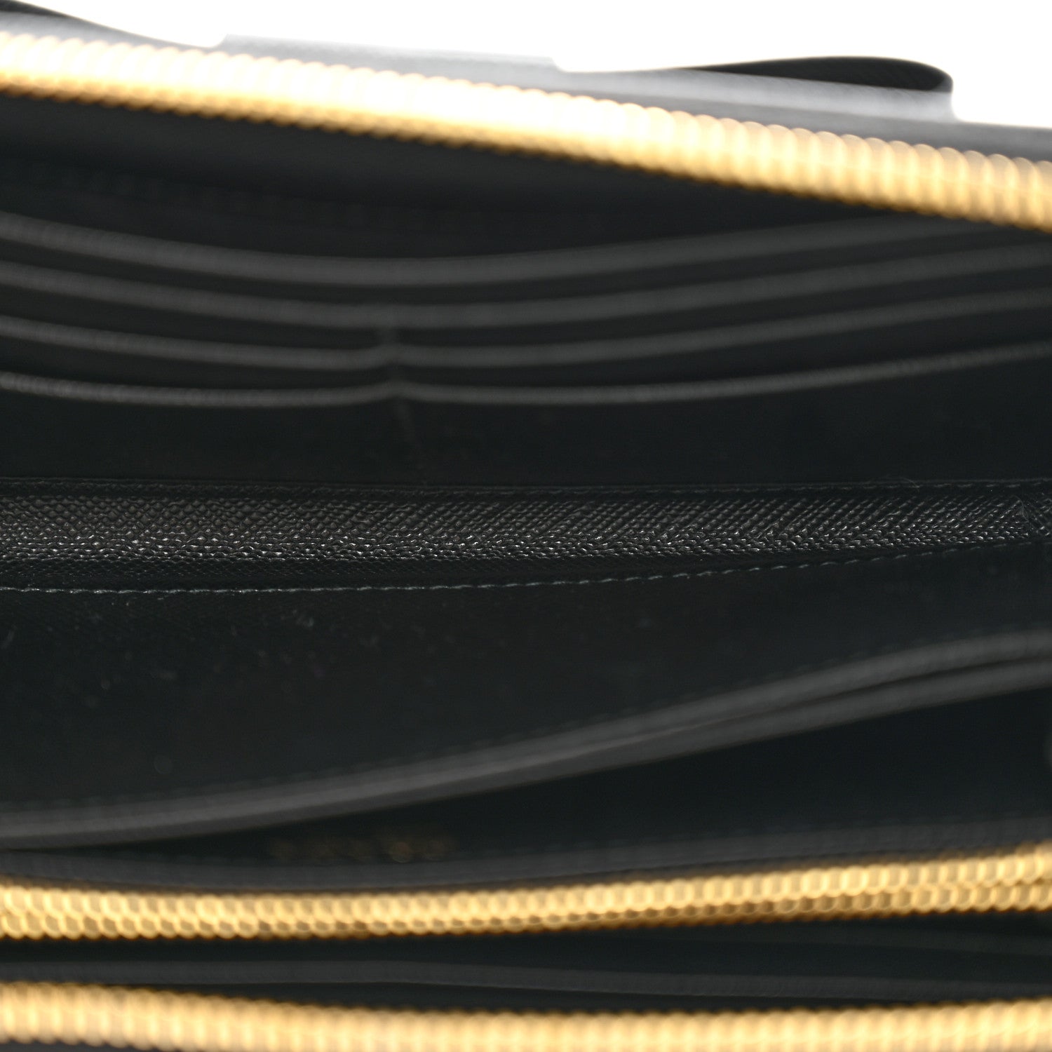 Prada Saffiano Fiocco Bow Zip Around Wallet Black 5 of 12