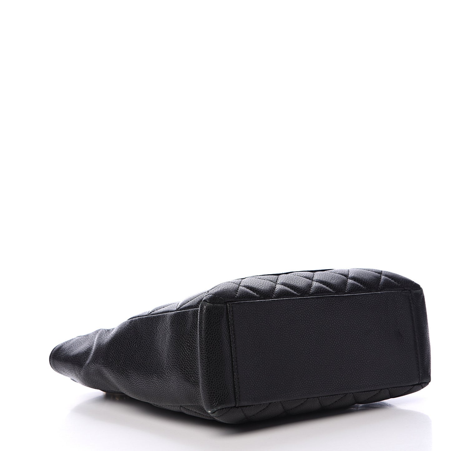 Caviar Quilted Petit Shopping Tote PST Black