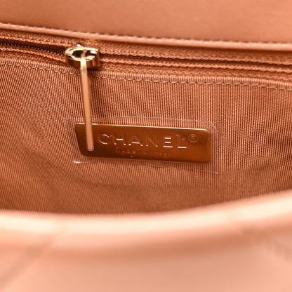 Chanel Lambskin Quilted Medium Chanel 19 Flap Brown 6 of 12
