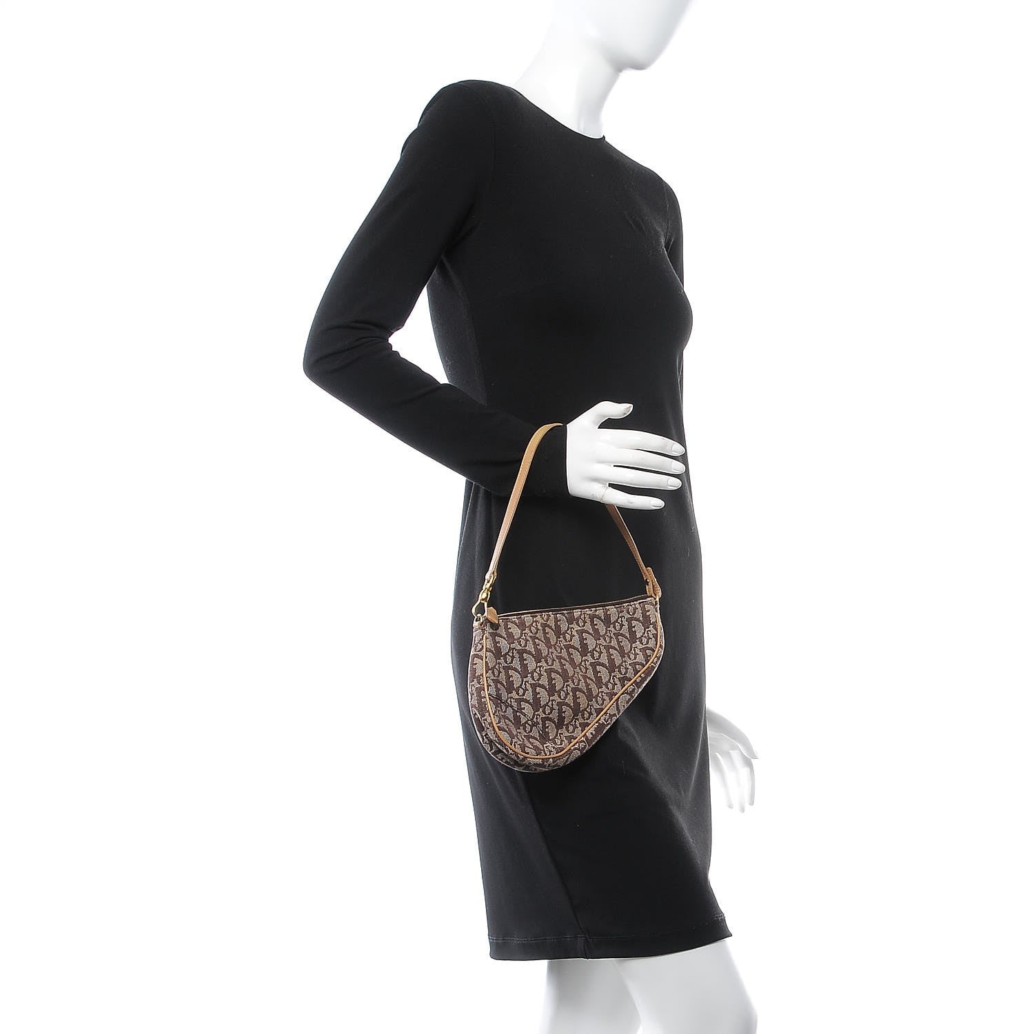 Christian Dior Monogram Mini Saddle Pochette Brown 2 of 9