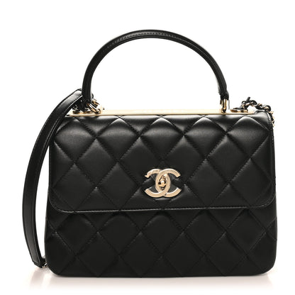 Chanel Lambskin Quilted Small Trendy CC Dual Handle Flap Bag Black 1 of 11