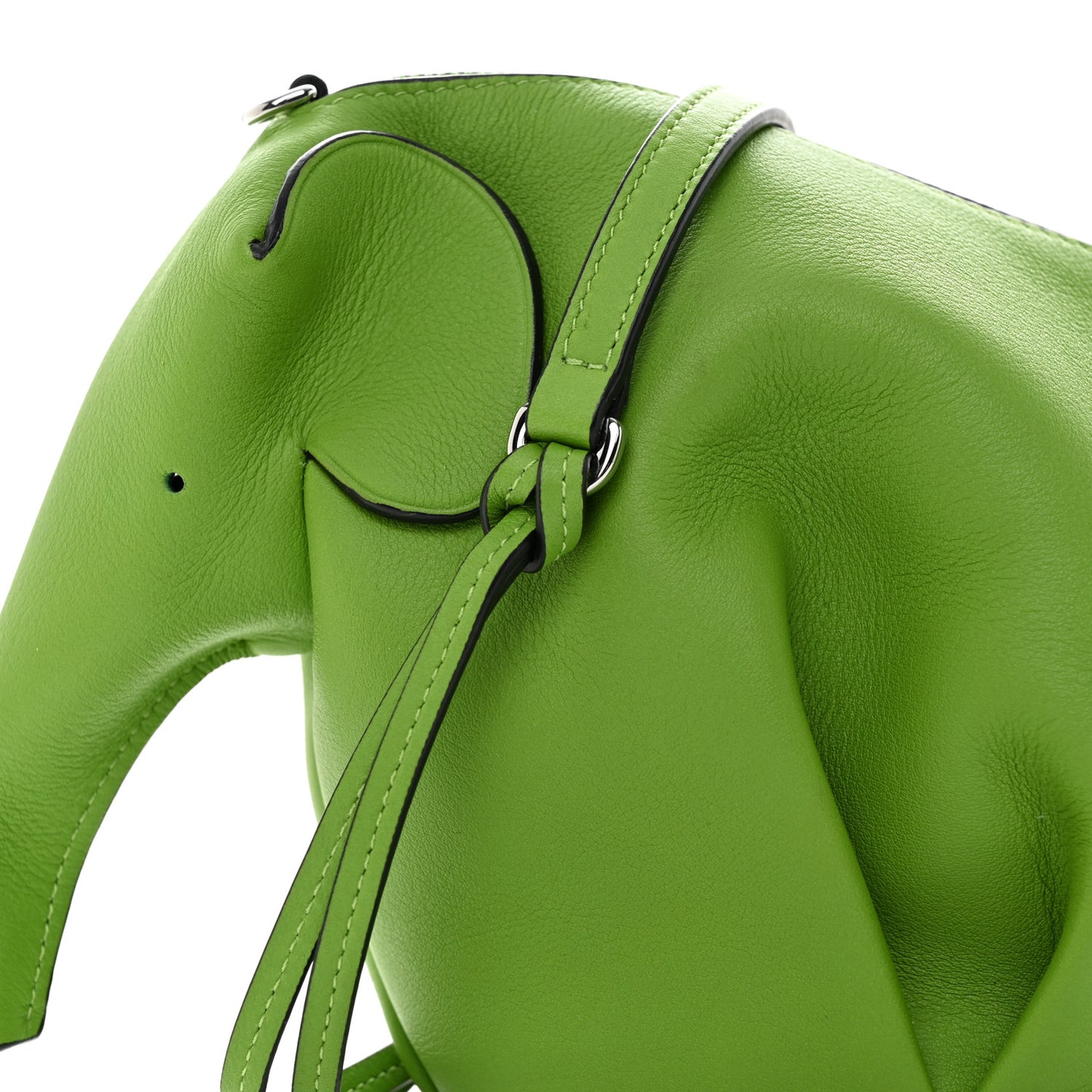 Calfskin Mini Elephant Crossbody Bag Apple Green