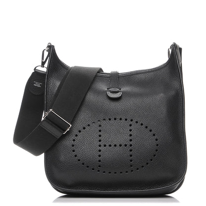 Hermes Taurillon Clemence Evelyne III PM Black 1 of 8