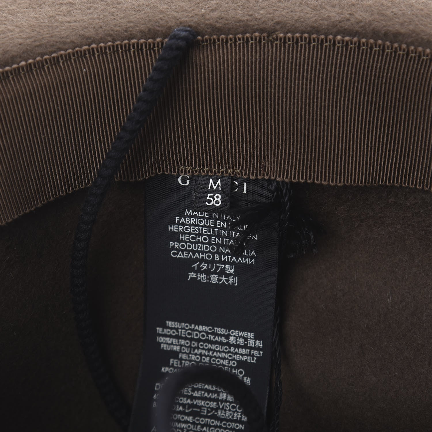Gucci Felt Sereno Hat M 58 Brown 5 of 5