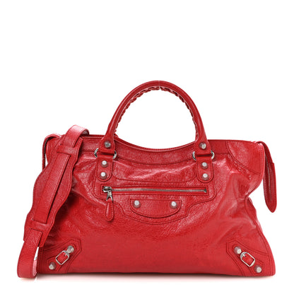 Balenciaga Agneau Giant 12 Silver Hardware City Coquelicot 1 of 11