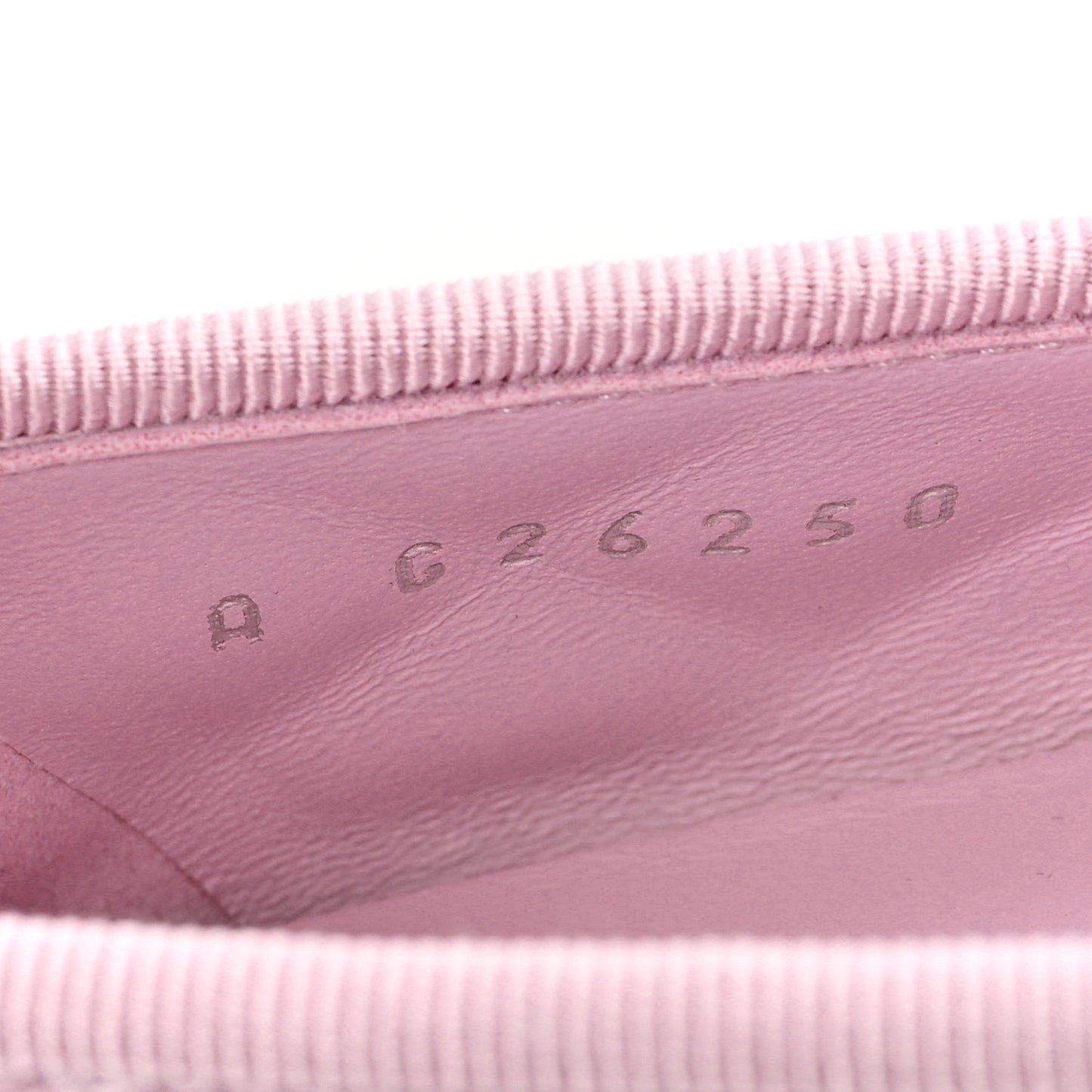 Suede Quilted Cap Toe CC Ballerina Flats 36 Light Pink