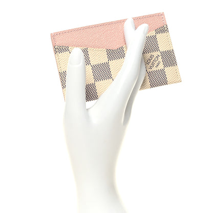 Louis Vuitton Damier Azur Daily Card Holder Rose Ballerine 2 of 8