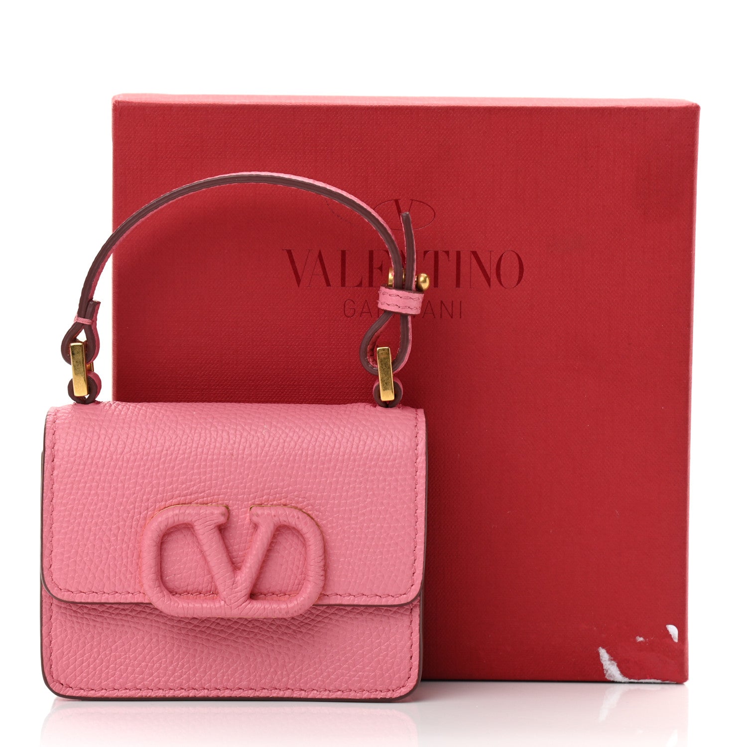 Valentino Garavani Grainy Calfskin Mini VSling Shoulder Bag Flamingo Pink 12 of 12