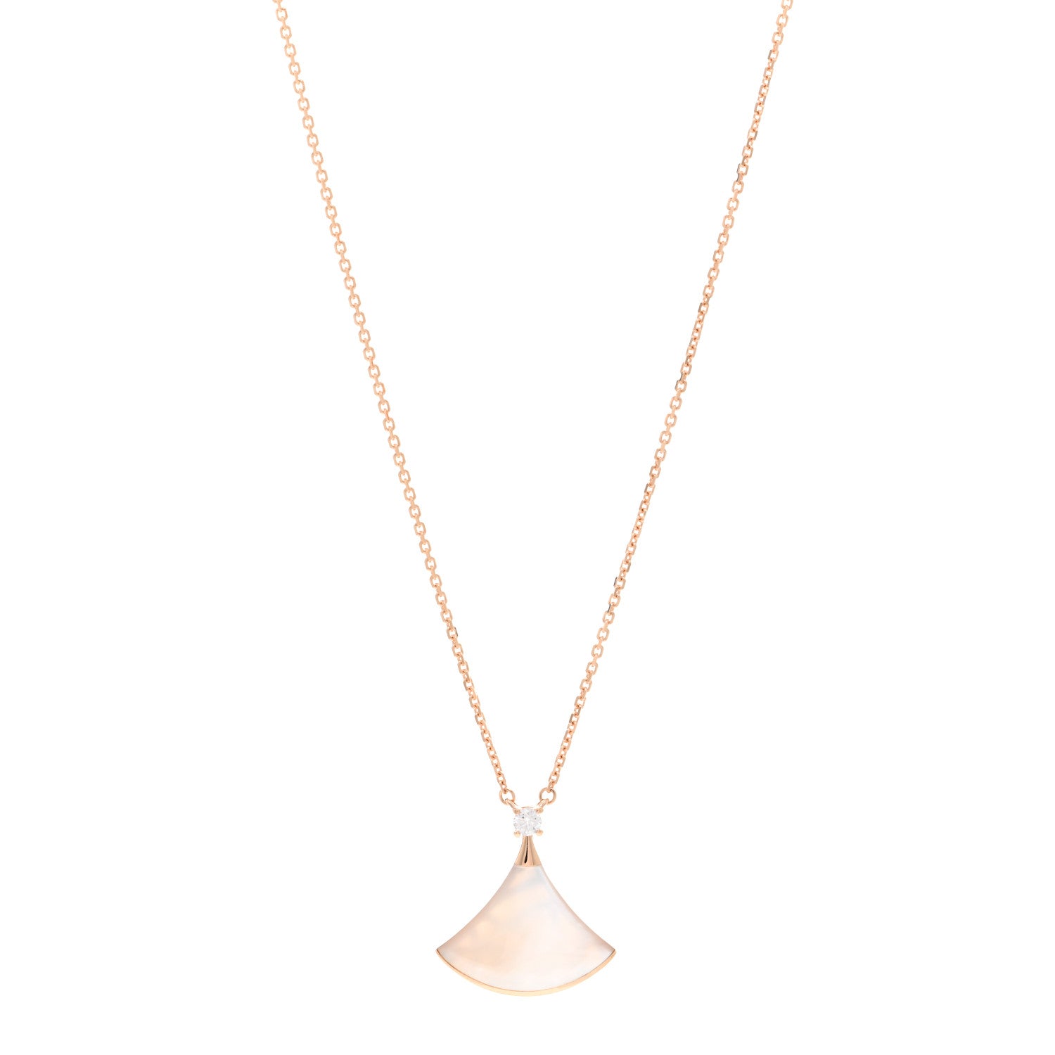 Bulgari 18K Rose Gold Diamond Mother of Pearl Divas' Dream Pendant 1 of 5