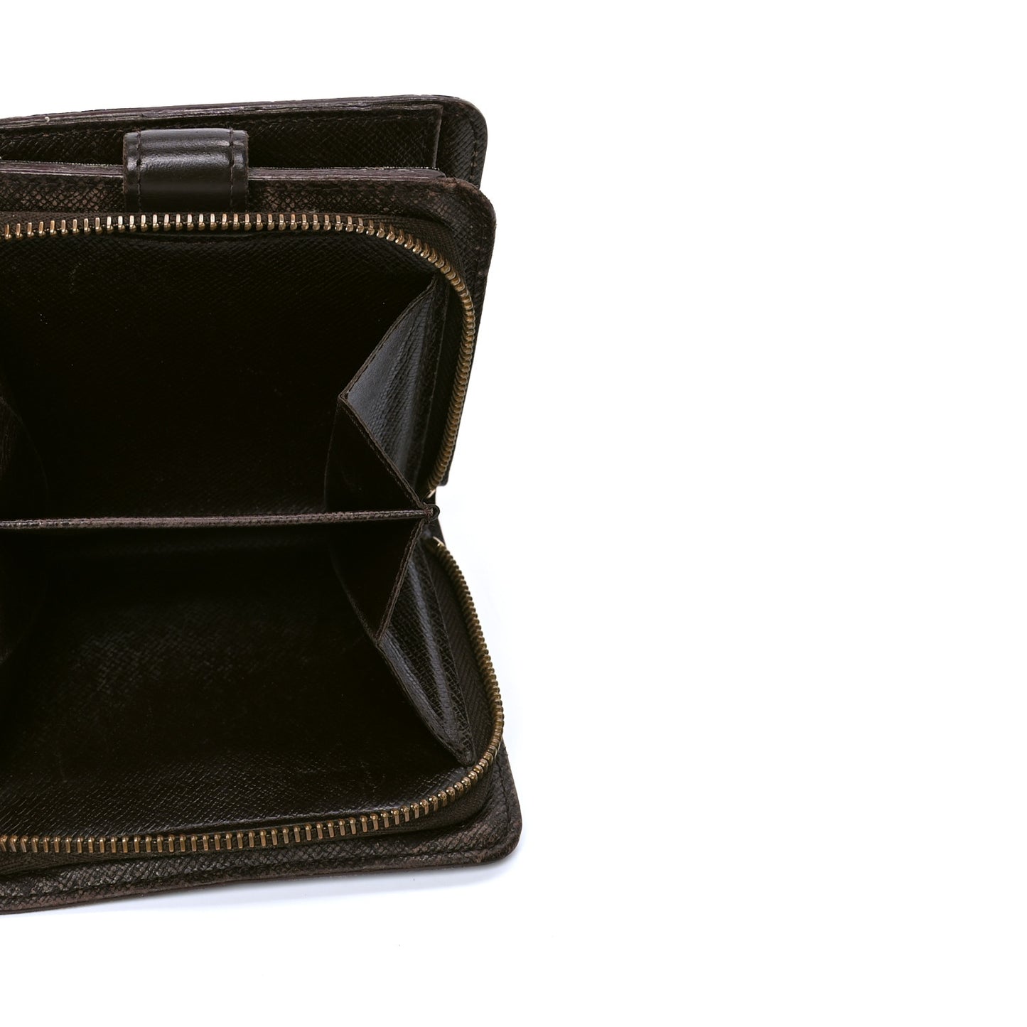 Damier Ebene Zippe Zipped Compact Wallet
