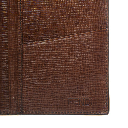 Fendi Zucca Spalmati Vertical Wallet Tobacco Cioccolato 5 of 8