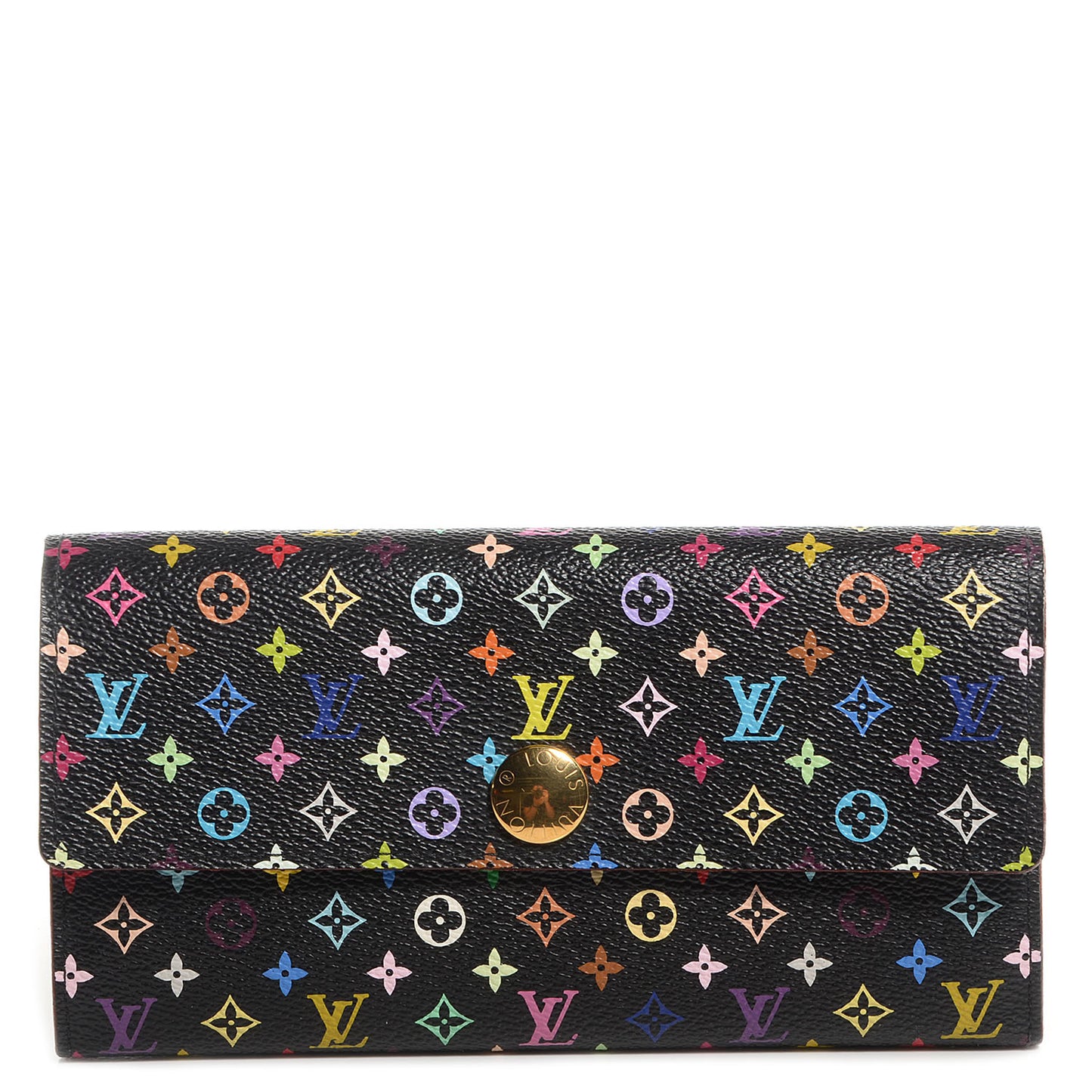 Monogram Multicolor Sarah Wallet Black Violet