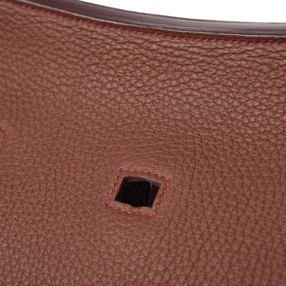 Hermes Taurillon Clemence Jypsiere 28 Marron D'Inde Rouge H 8 of 8
