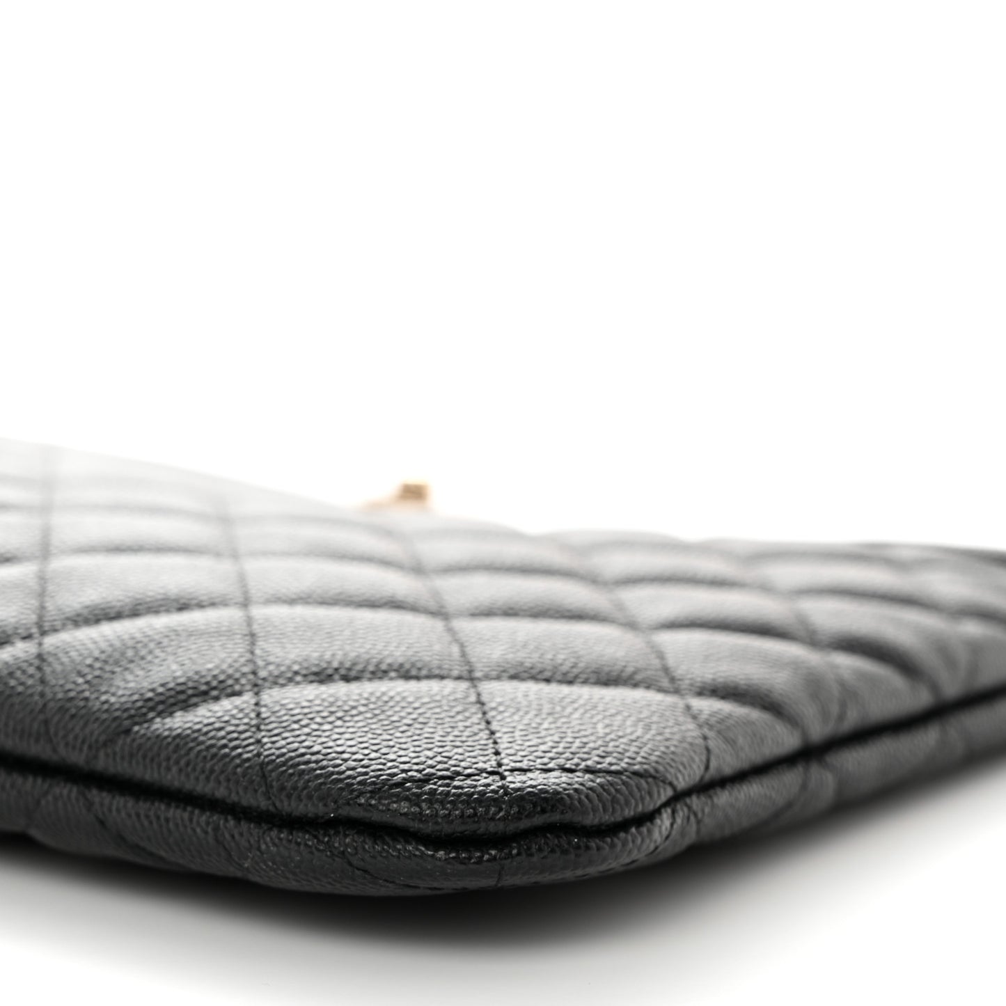 Caviar Quilted Medium Vintage Mademoiselle Cosmetic Case Black