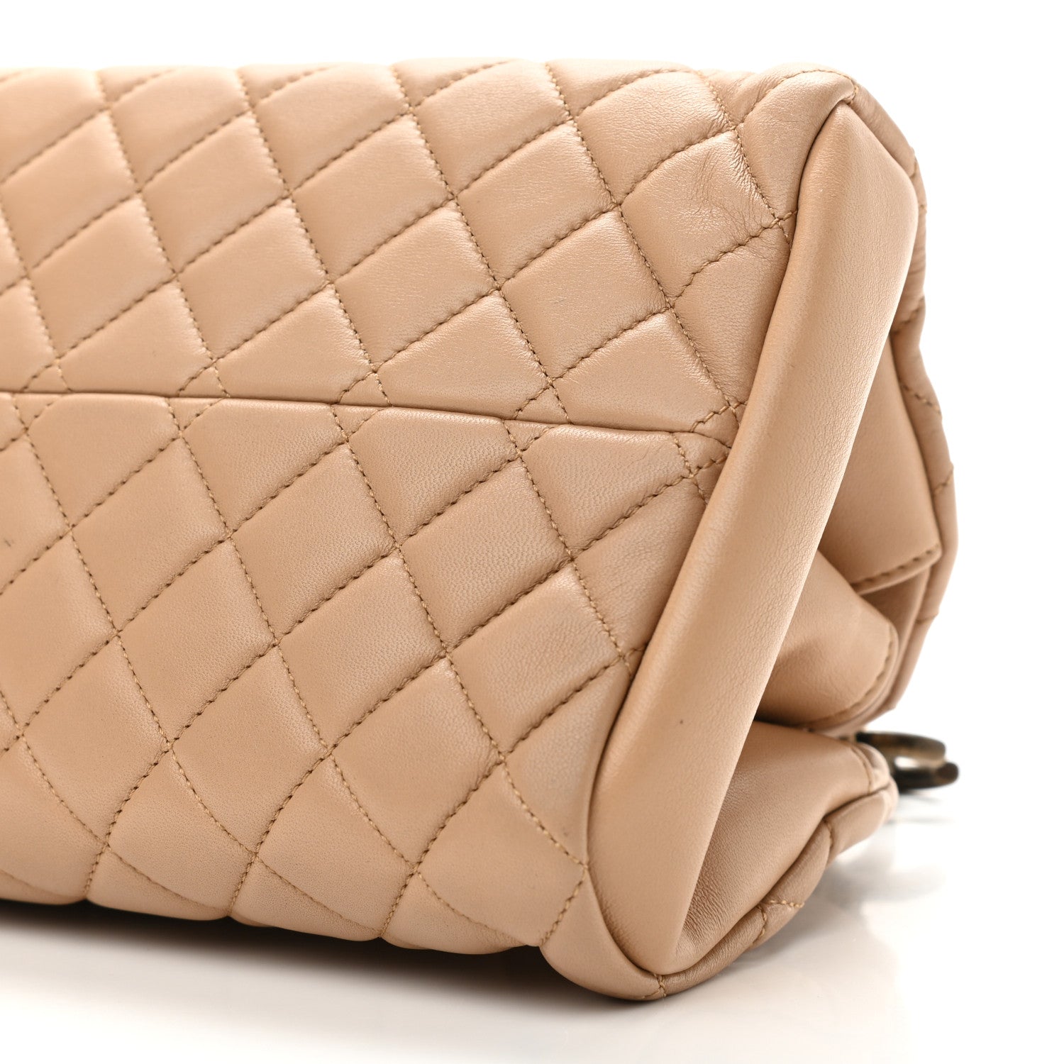 Chanel Lambskin Quilted Medium Just Mademoiselle Beige 10 of 11