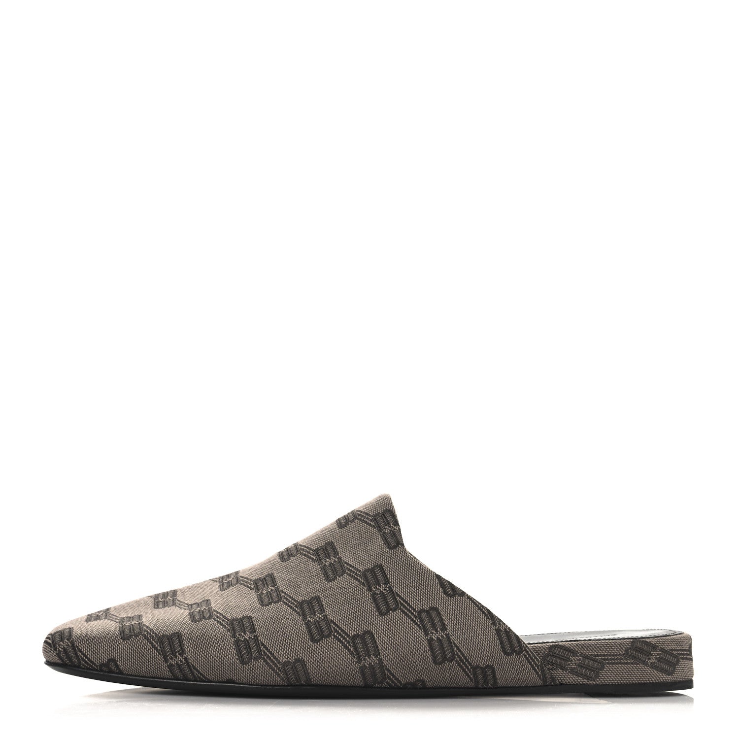 Balenciaga Jacquard BB Monogram Mens Cosy Mules 43 Dark Mink Grey Dark Brown 1 of 10