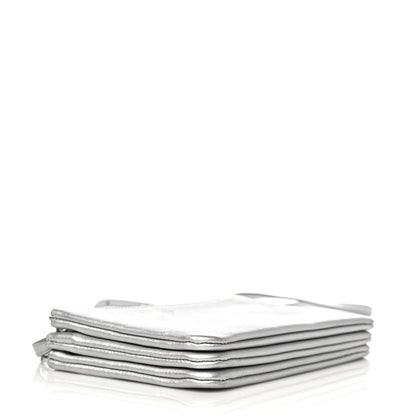 Celine Metallic Lambskin Small Trio Crossbody Bag Silver 3 of 9