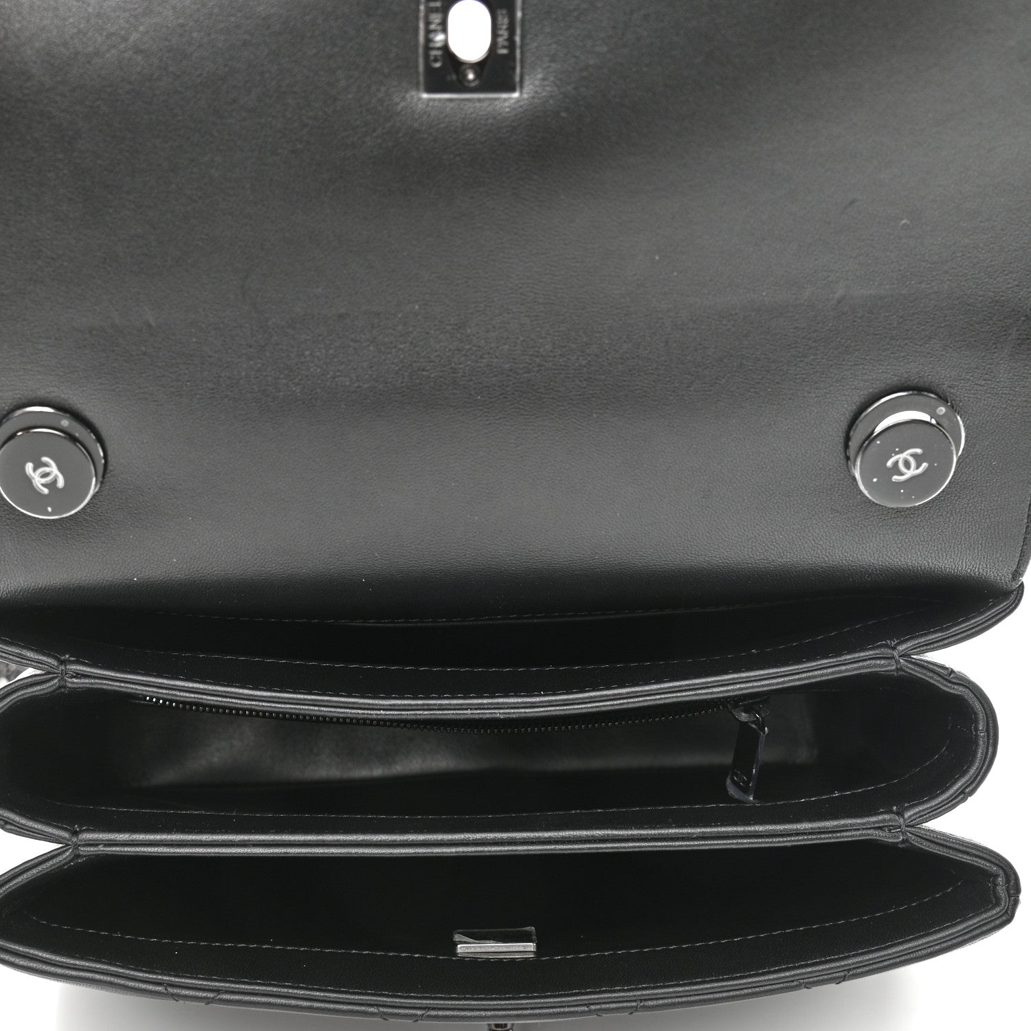 Chanel Lambskin Quilted Small Trendy CC Dual Handle Flap Bag So Black 5 of 10