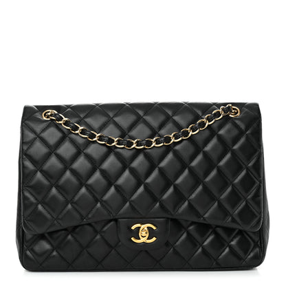 Chanel Lambskin Quilted Maxi Single Flap Black 1 of 12