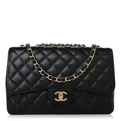 Chanel Caviar Quilted Jumbo Single Flap Black 1 of 4