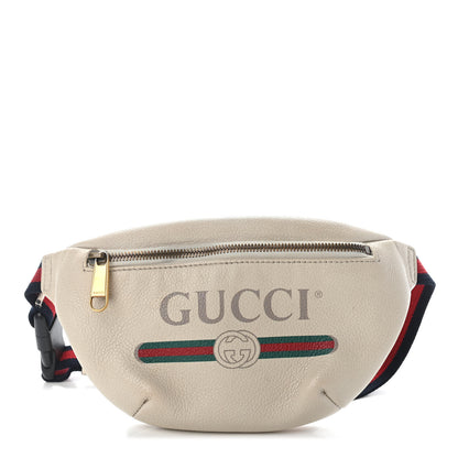 Gucci Grained Calfskin Small Logo Belt Bag White 1 of 8