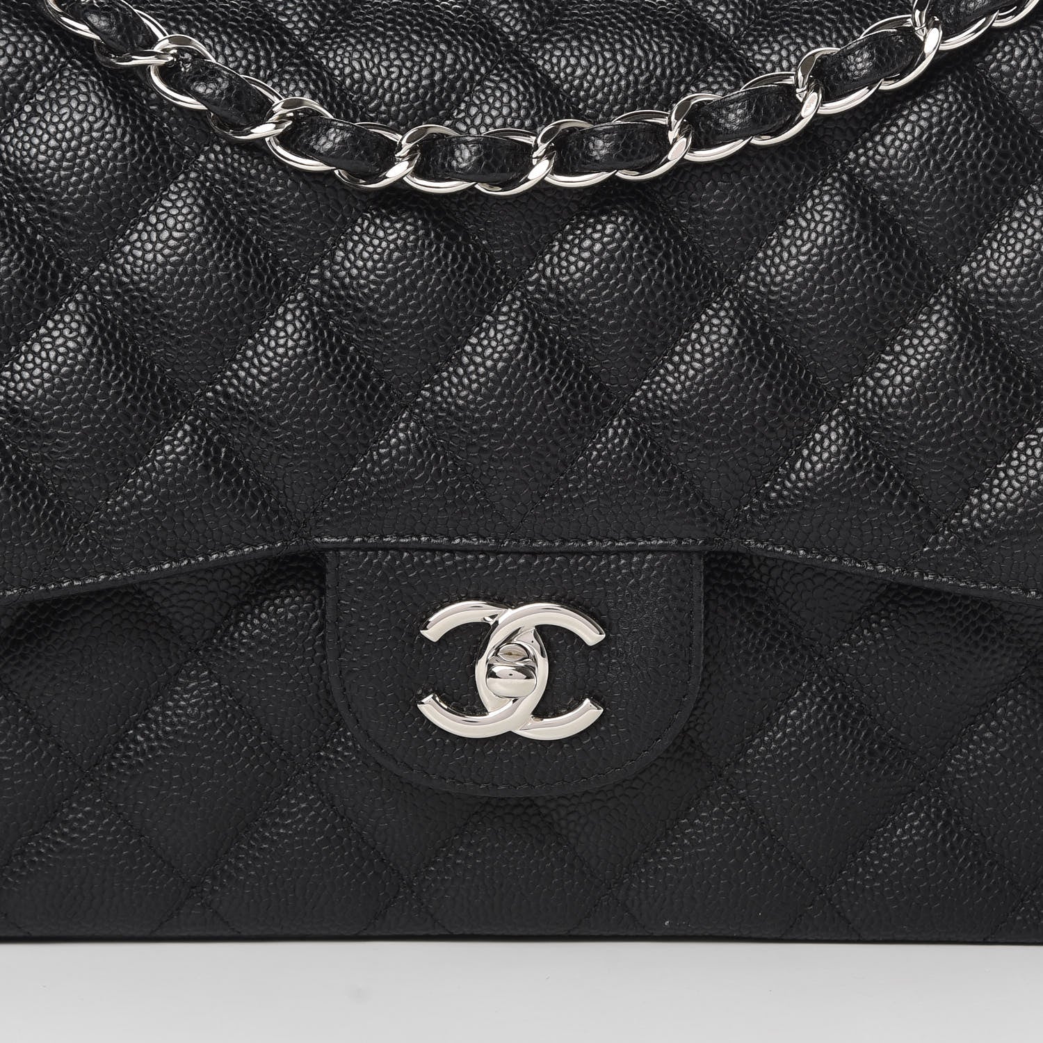 Chanel Caviar Quilted Jumbo Double Flap Black 8 of 12