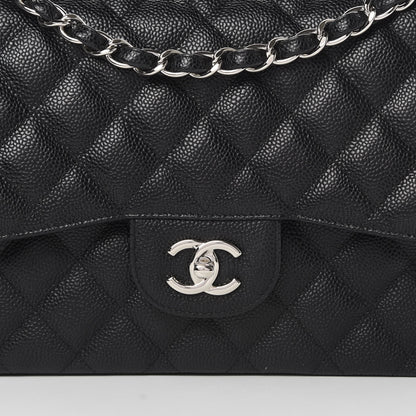 Chanel Caviar Quilted Jumbo Double Flap Black 8 of 12