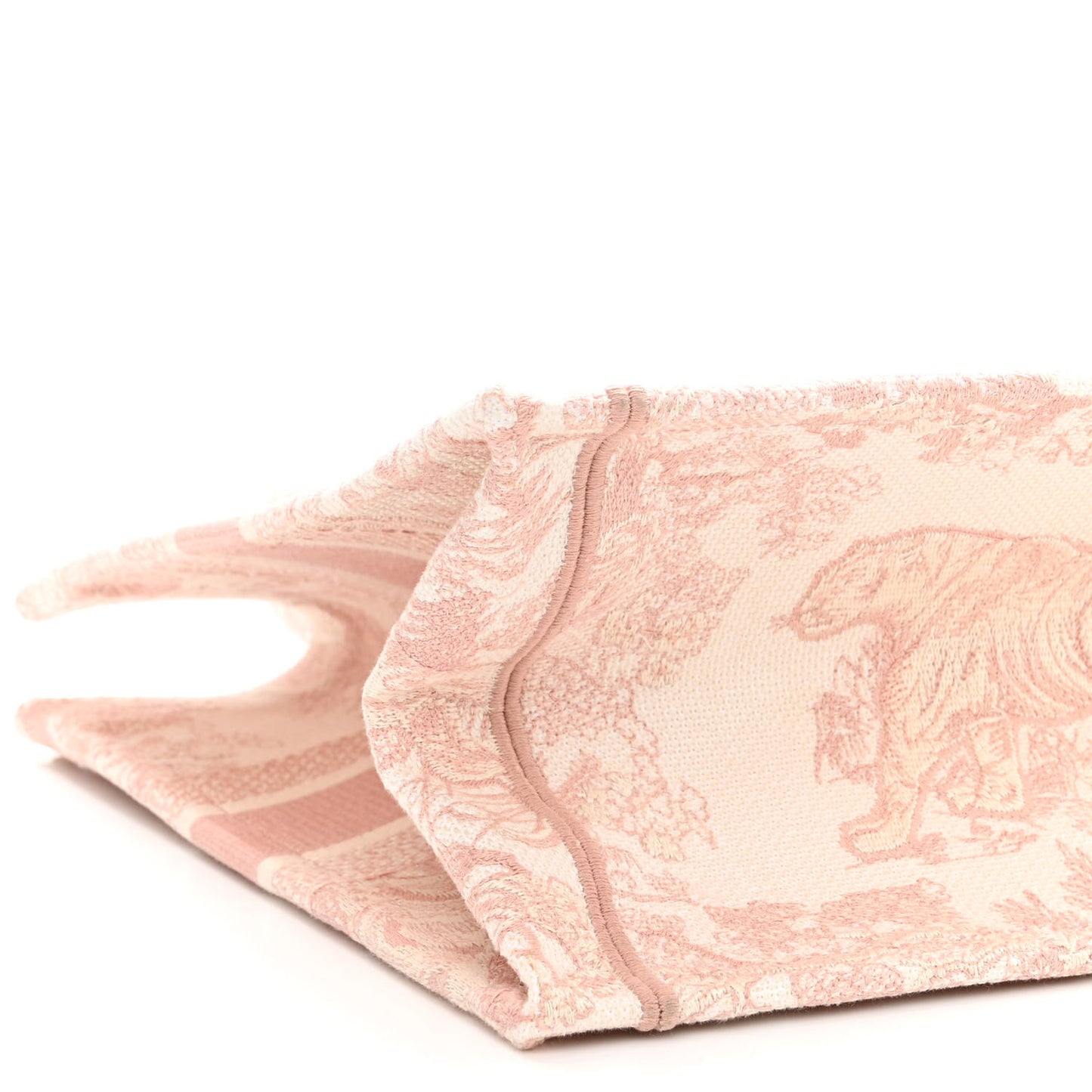 Canvas Embroidered Medium Dioriviera Toile De Jouy Book Tote Rose