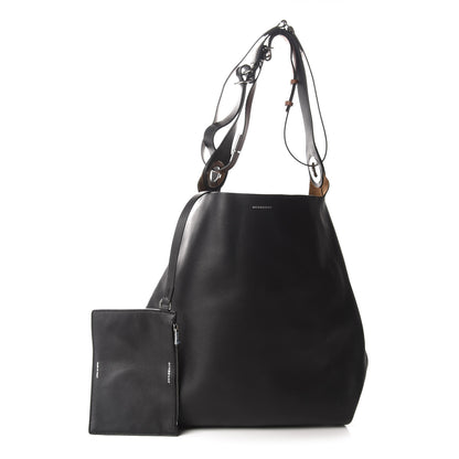Burberry Smooth Calfskin Medium Grommet Hobo Black 1 of 8