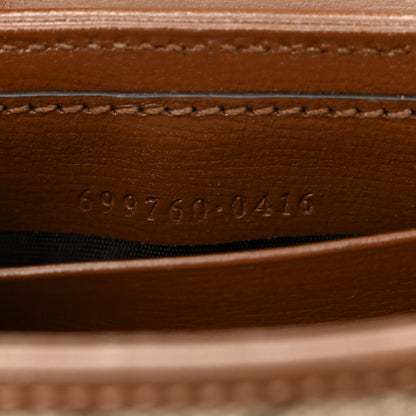 Gucci GG Supreme Monogram Azalea Calfskin Web Horsebit 1955 Wallet On Strap Beige Ebony Brown Sugar 7 of 11