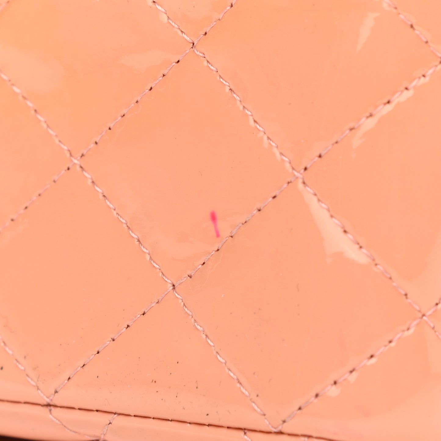 Patent Quilted Medium Double Flap Light Pink