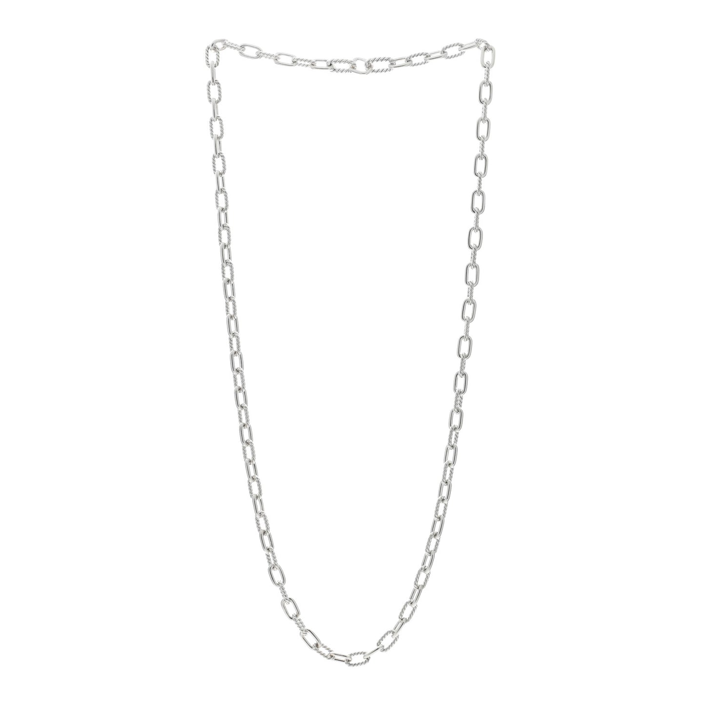 Sterling Silver 8.5mm Madison Chain Necklace 36"