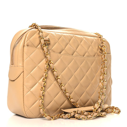 Chanel Lambskin Quilted Camera Case Beige 4 of 13