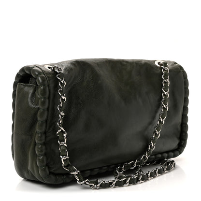 Chanel Calfskin Medium On the Bund Flap Dark Khaki 3 of 10